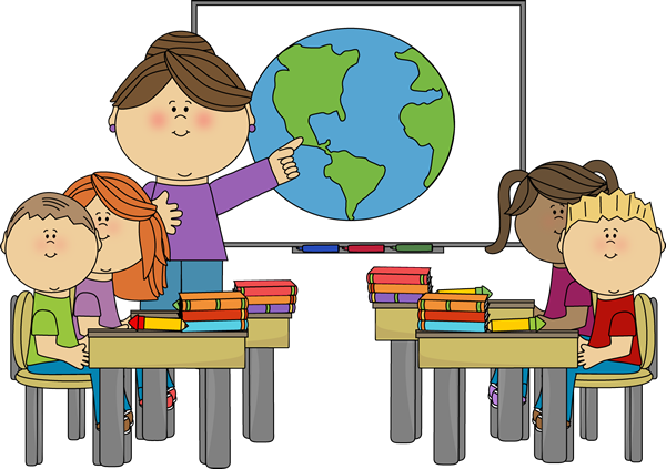 students in classroom clipart