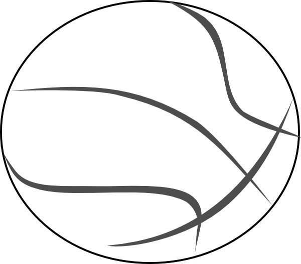 Basketball Outline clip art - vector clip art online, royalty free 