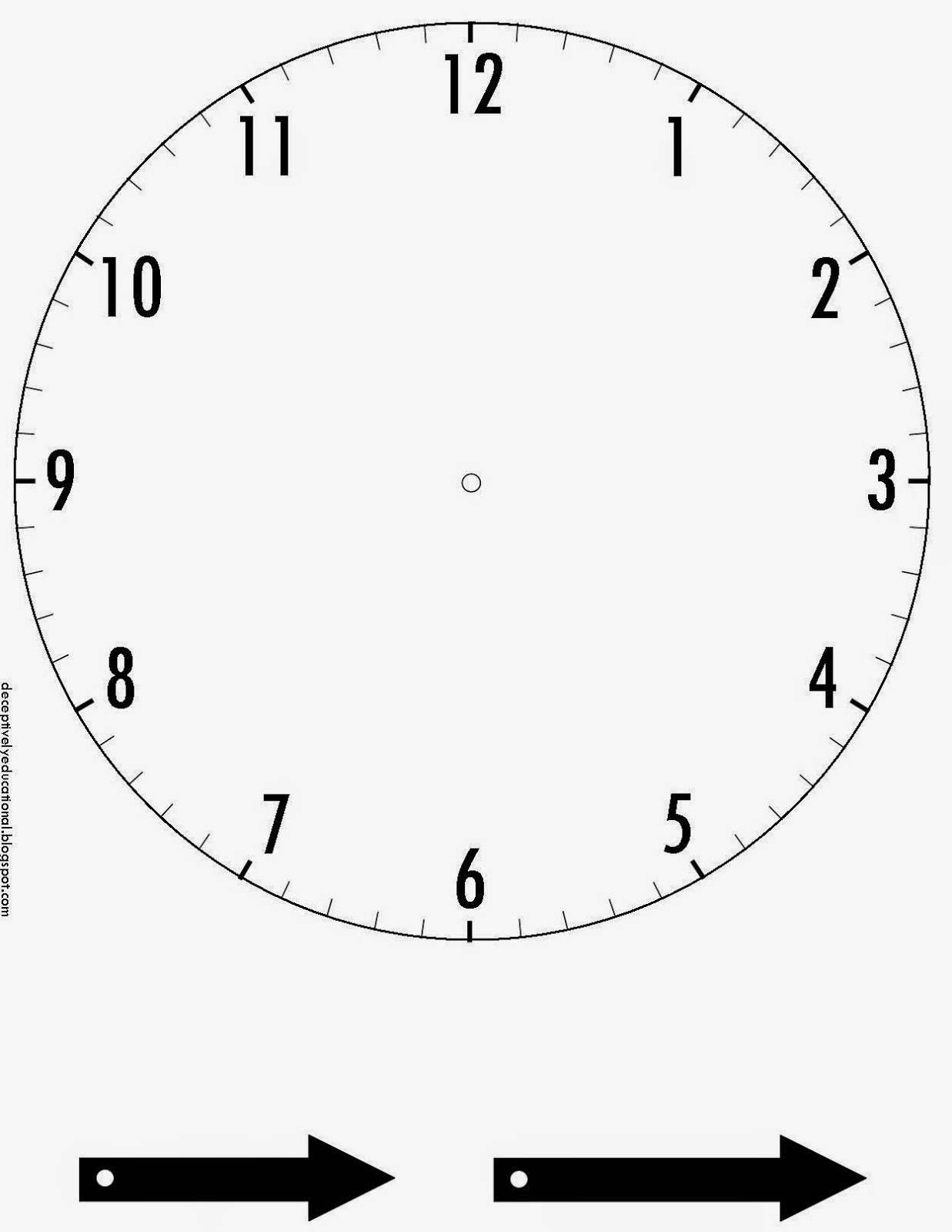 Free Printable Clock Face Template - Printable Templates Free