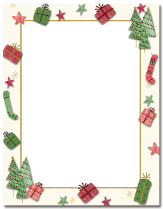 Writing Paper With Christmas Borders