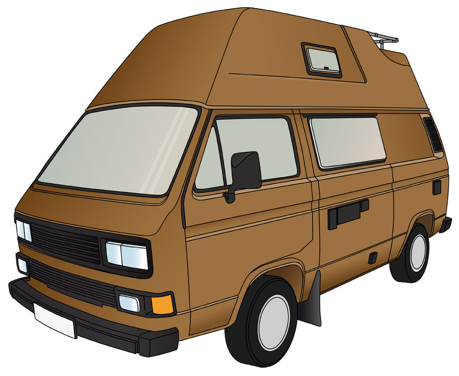 Volkswagen Vw Bus T Camper By Himaen D Kv image - vector clip art 