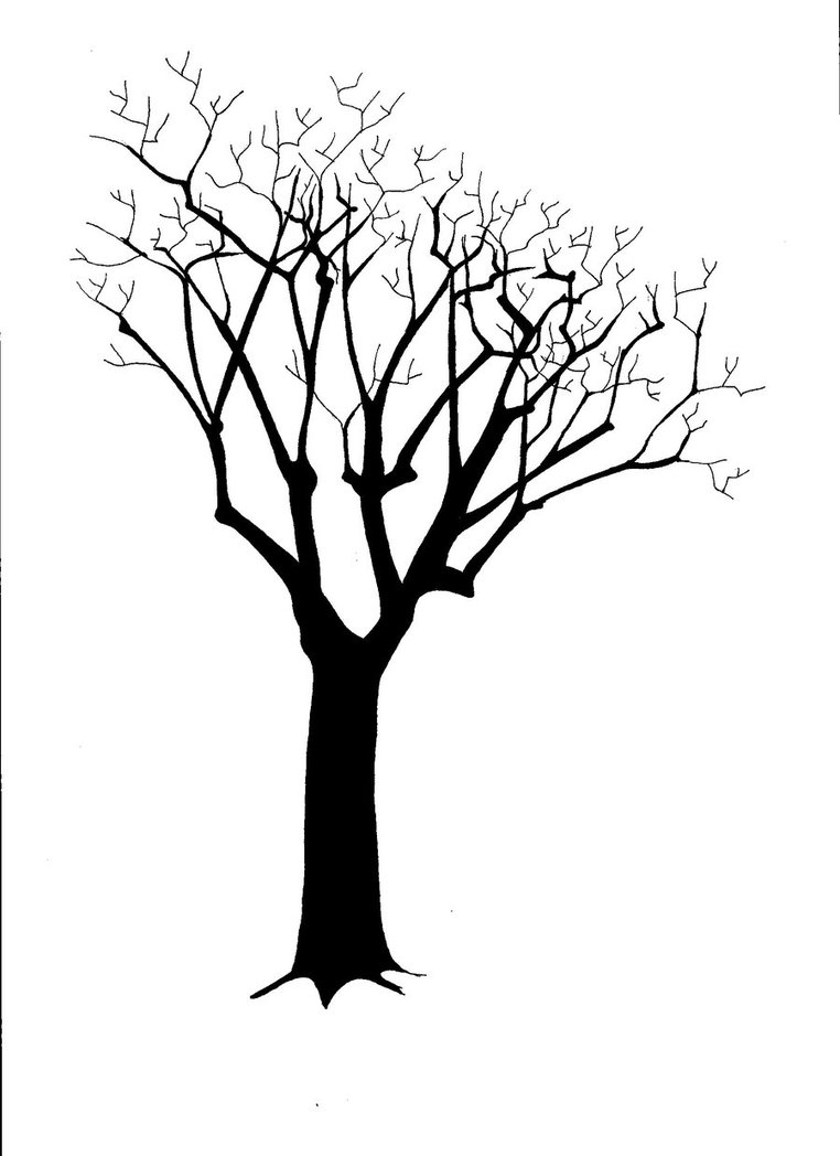 Simple Bare Tree Silhouette - Clipart library