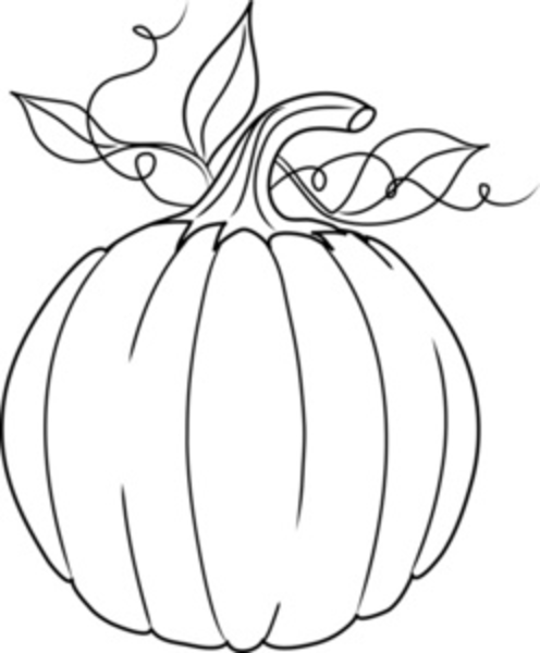 Pumpkin Outline image - vector clip art online, royalty free 