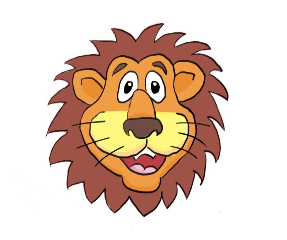 Cartoon Lion Face 