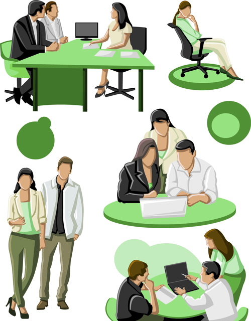 Various Business People vector set 05 - Vector Business free download