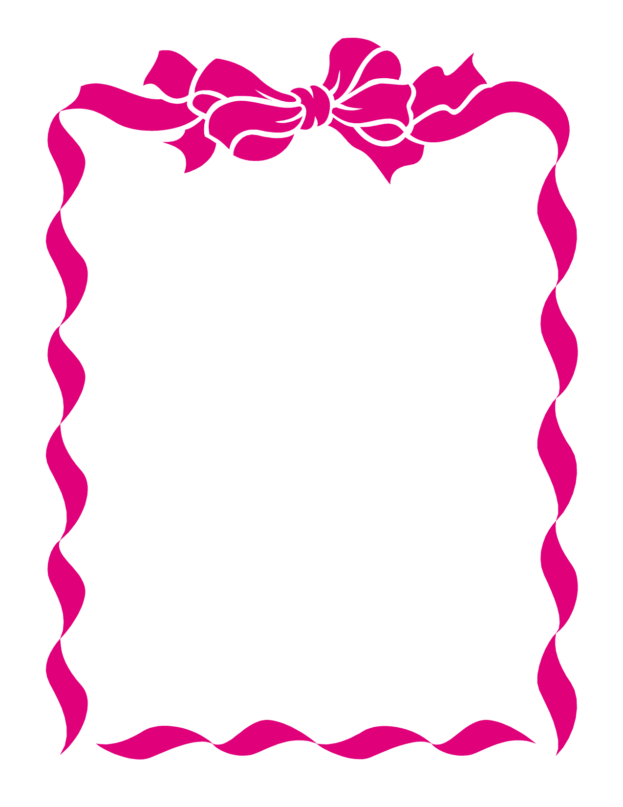 pink ribbon border clip art