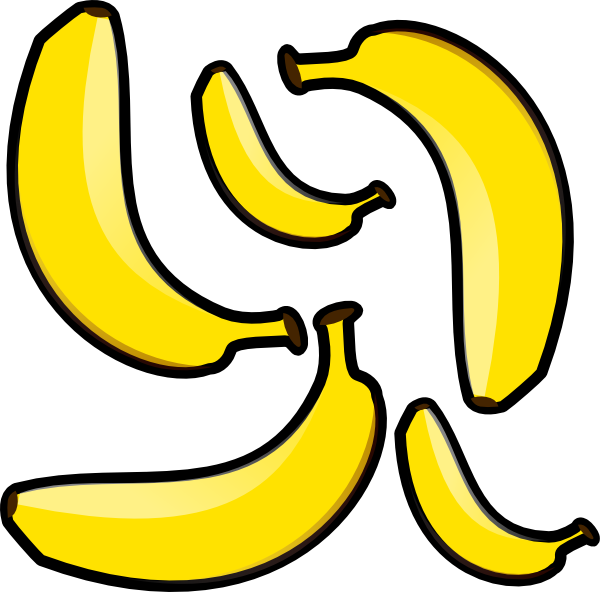 Bananas! clip art - vector clip art online, royalty free  public 