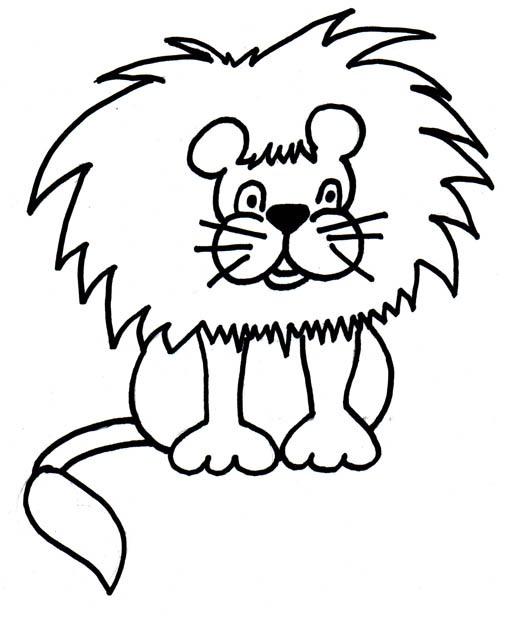 Cartoon Lion Black And White Images  Pictures - Becuo