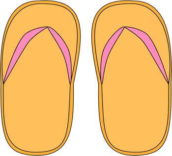 Yellow Flip Flops Clip Art - Yellow Flip Flops Image