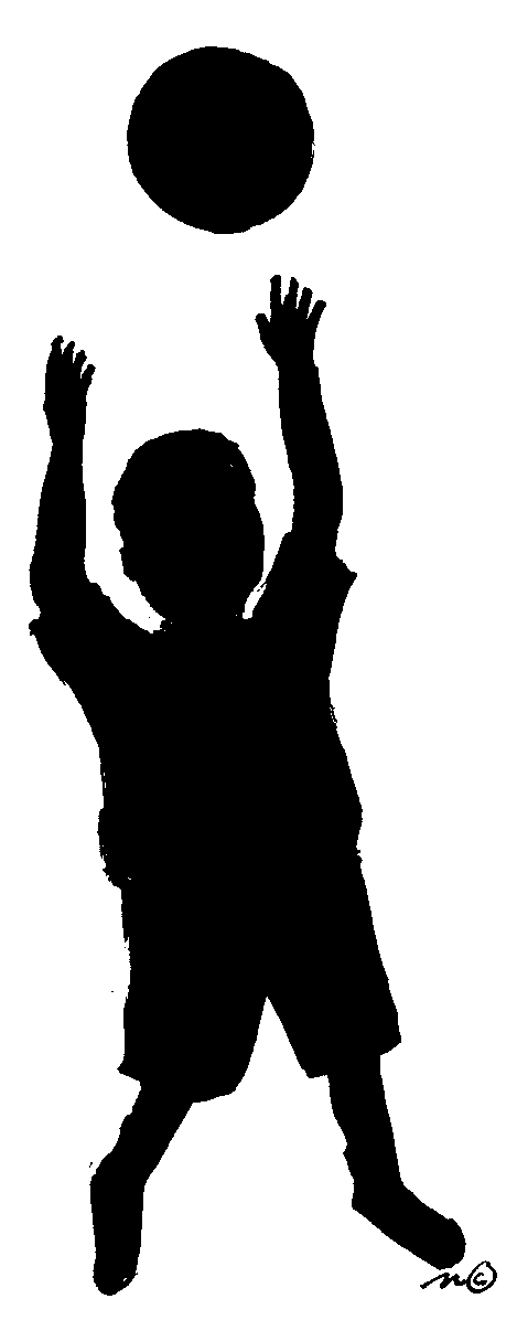 silhouette of boy playing ball - Clip Art Gallery