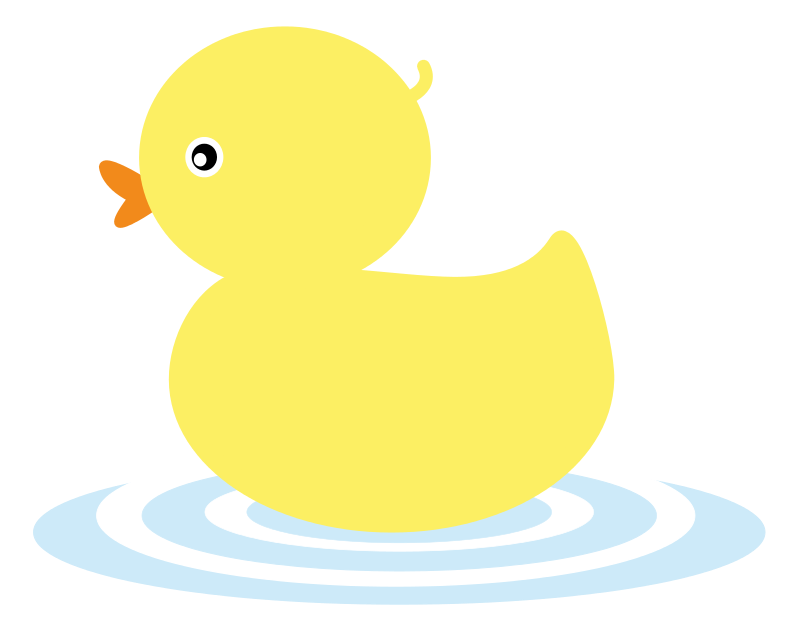 Free Simple Yellow Duckling Clip Art