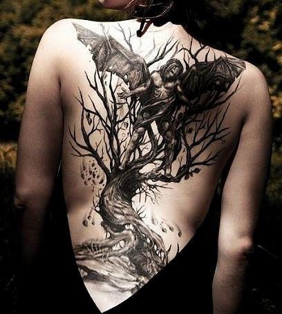 gnarly tree tattoo - Clip Art Library