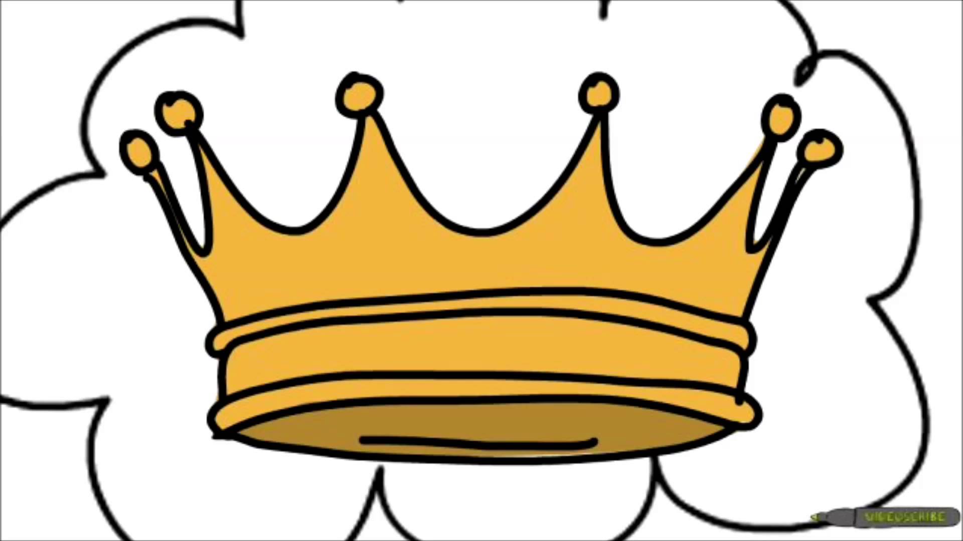Simple Cartoon Crown Drawing : Draw a line for the base of the crown