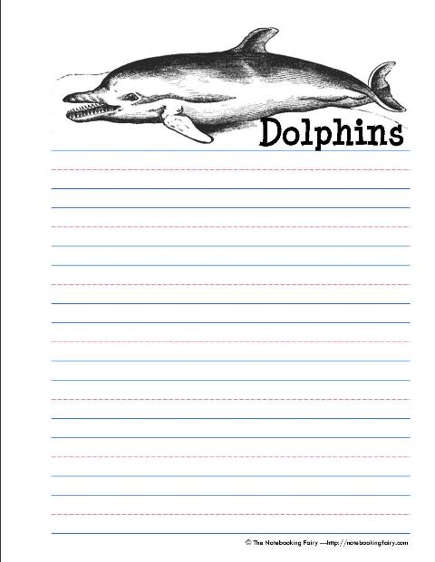 Dolphin Notebooking Pages | The Notebooking Fairy