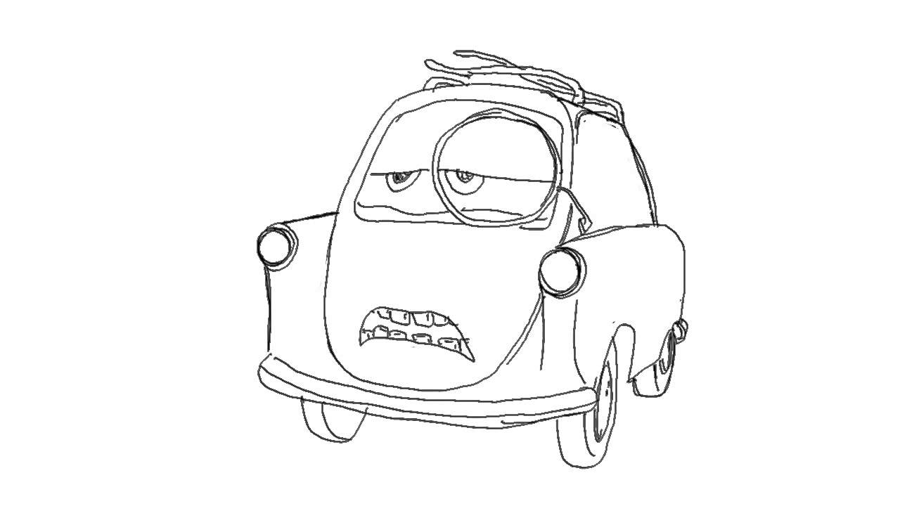 Cars 2 - Drawing Professor Zundapp - YouTube