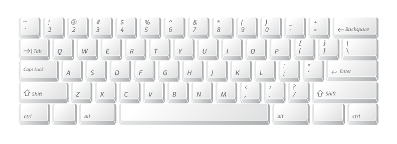 laptop keyboard layout printable