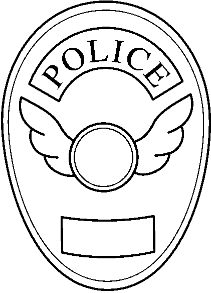 Police Badge Coloring Page Police badge, police badge coloring 