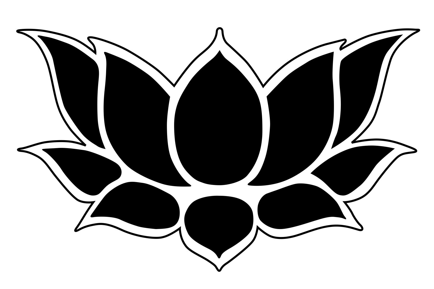 Stencil Lotus - Clipart library