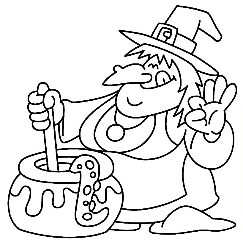 Printable halloween pictures to color | coloring pages for kids 