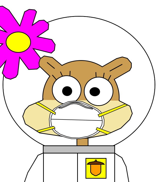 Sandy Cheeks in a Dust Mask by MasterAccount on Clipart library