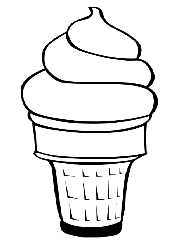 Ice Cream Sundae Coloring Page