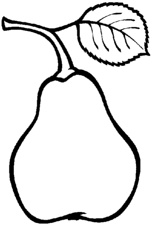 Tasty Fruit Coloring Pages Pear - Fruits Coloring pages of 