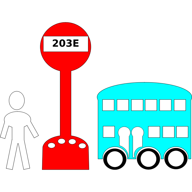 Clipart - bus station