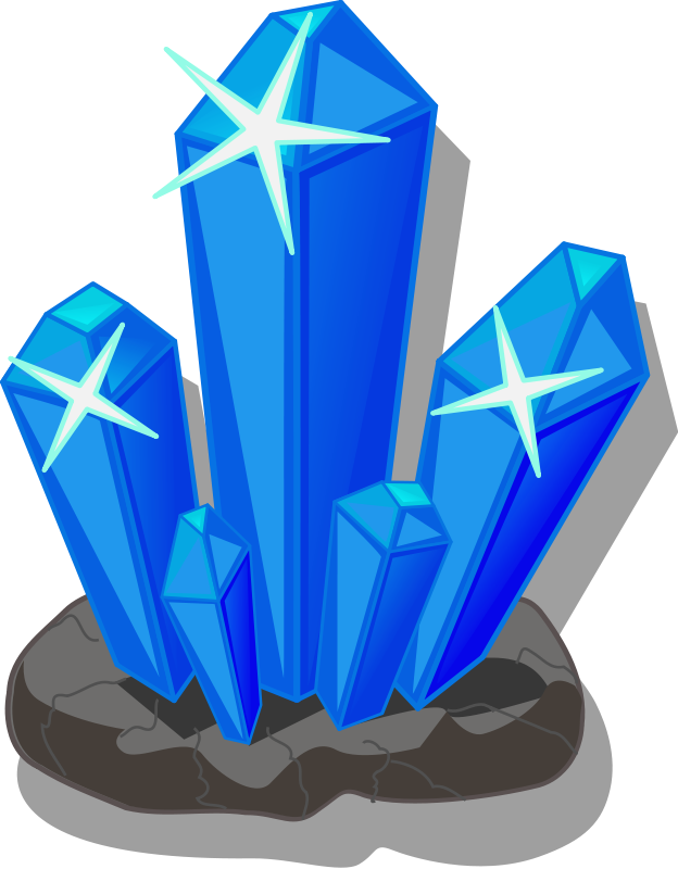 Free Blue Crystals Clip Art