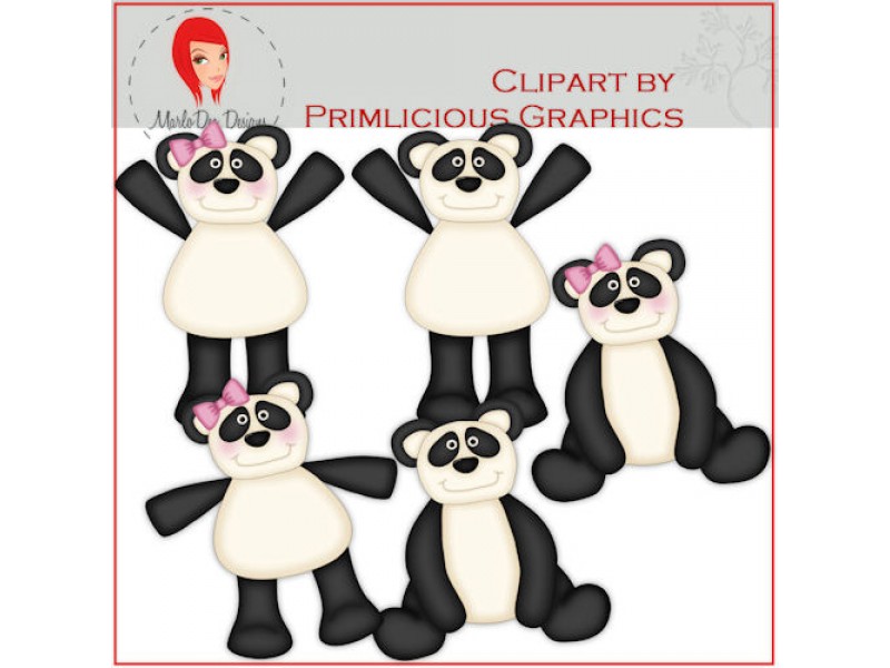Panda Clip Art by Primlicious Graphics