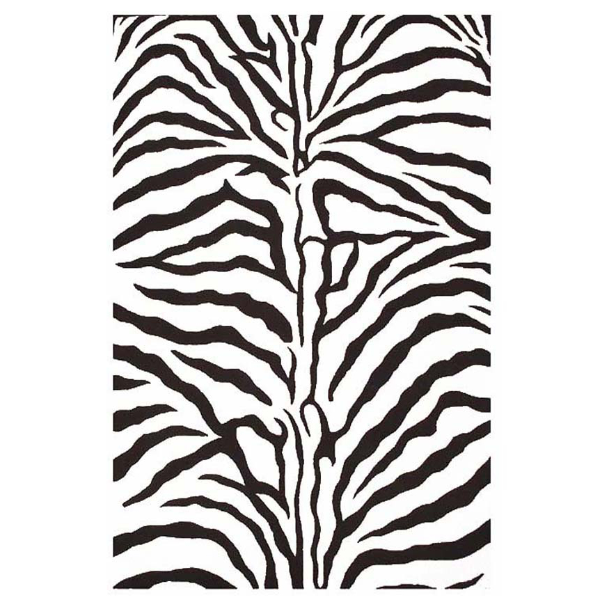 Hand-tufted-Zebra-Stripe-Wool- 