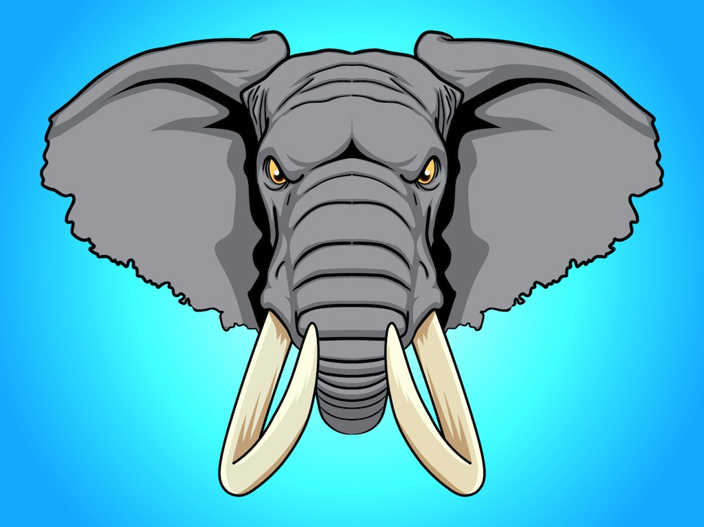 Free Elephant Head Outline, Download Free Elephant Head Outline png