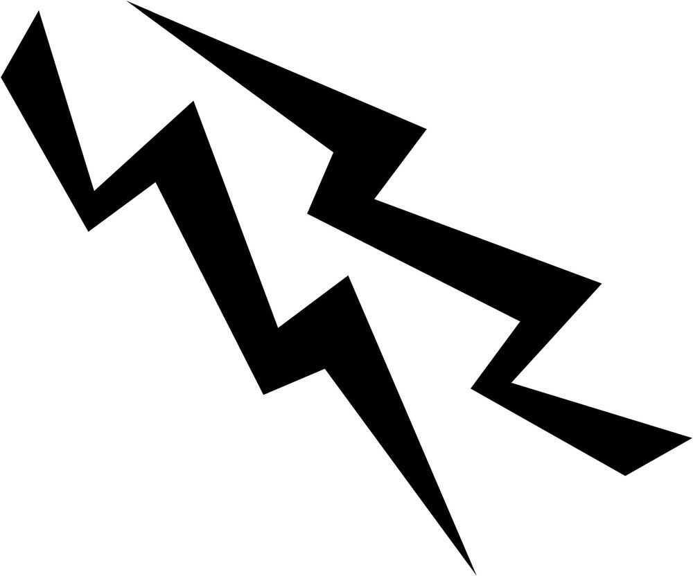 Images For  Black And White Lightning Bolt Logo
