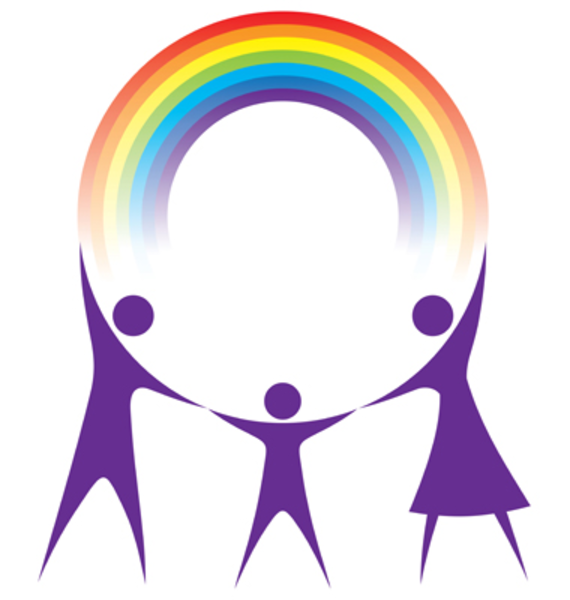 Happy Family Holding A Rainbow In Your Hands Vector image - vector 
