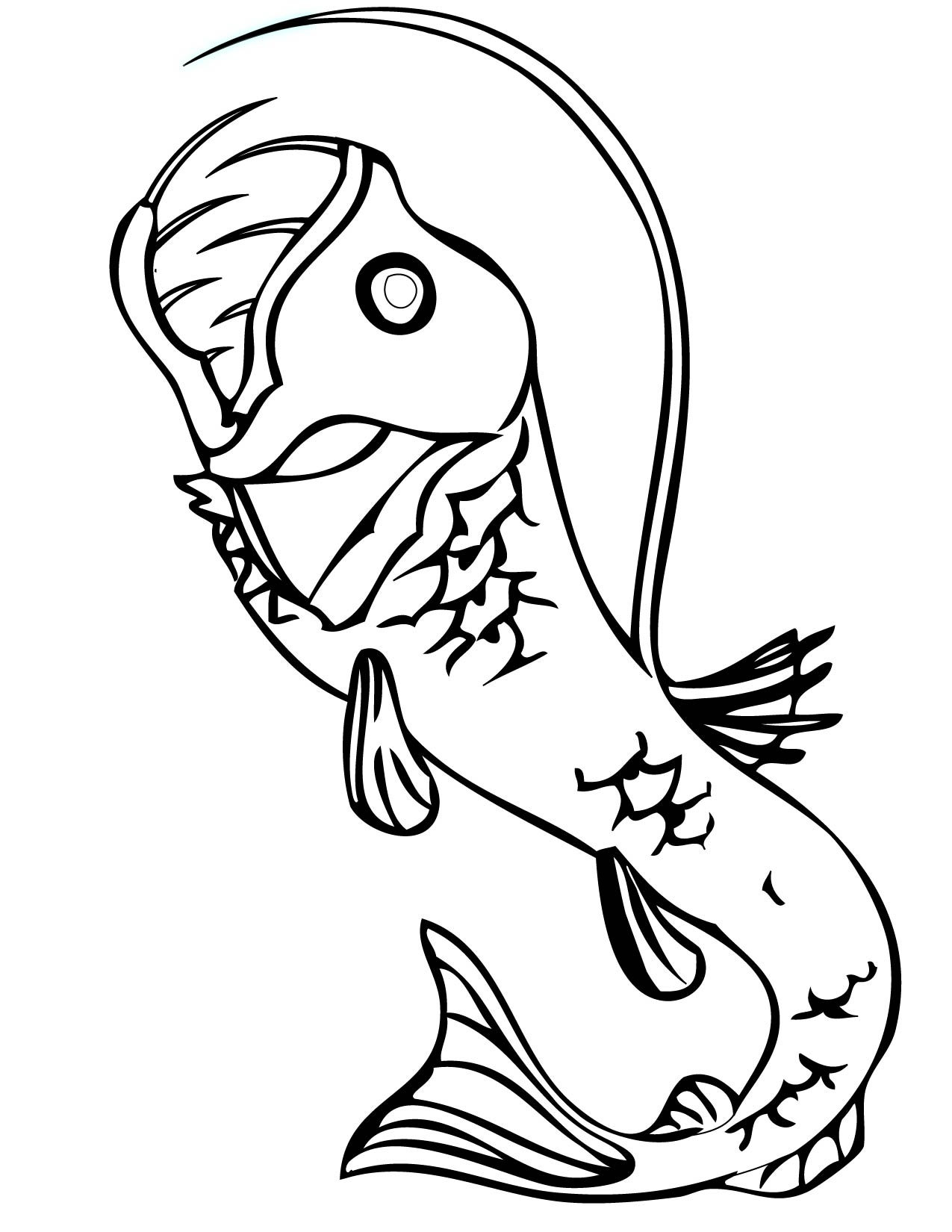 Free Koi Fish Coloring Page, Download Free Koi Fish Coloring Page png