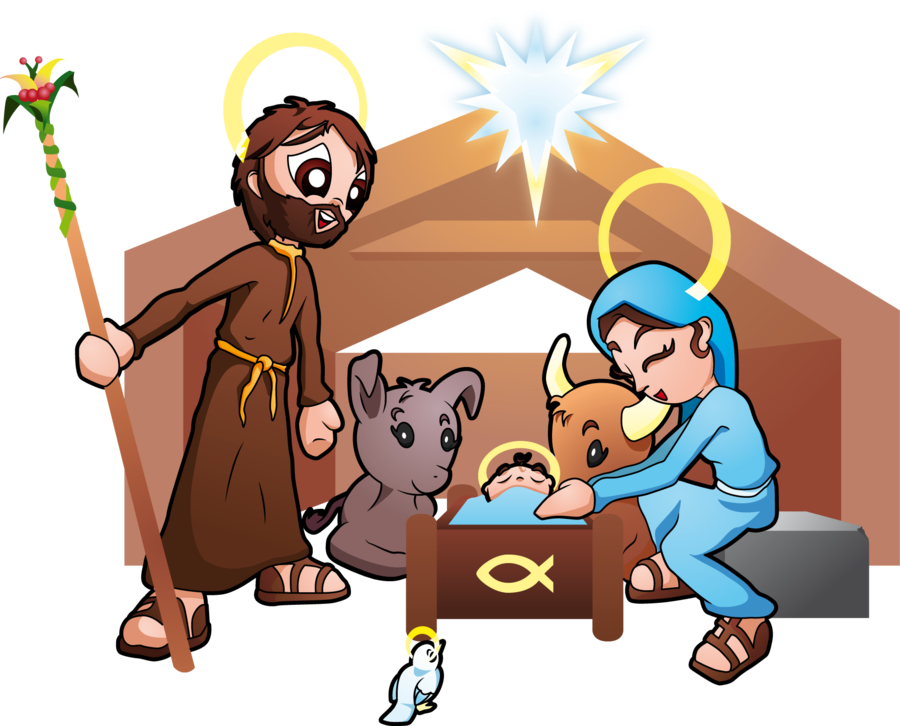Nativity - Happy Christmas by Bastonivo on Clipart library
