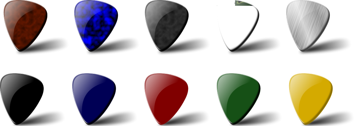 Guitar Pick Set Clipart by Chrisdesign : Music Cliparts #15020 