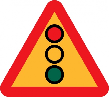 Traffic Lights Ahead Sign clip art - Download free Other vectors