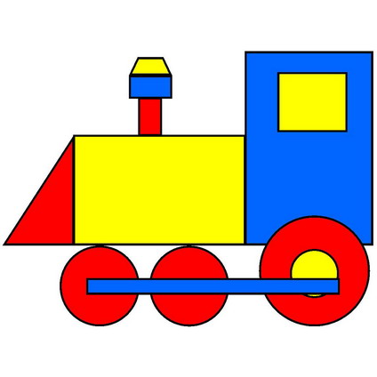 Colorful Train Pictures Kids Clip Wall Art for Preschool 