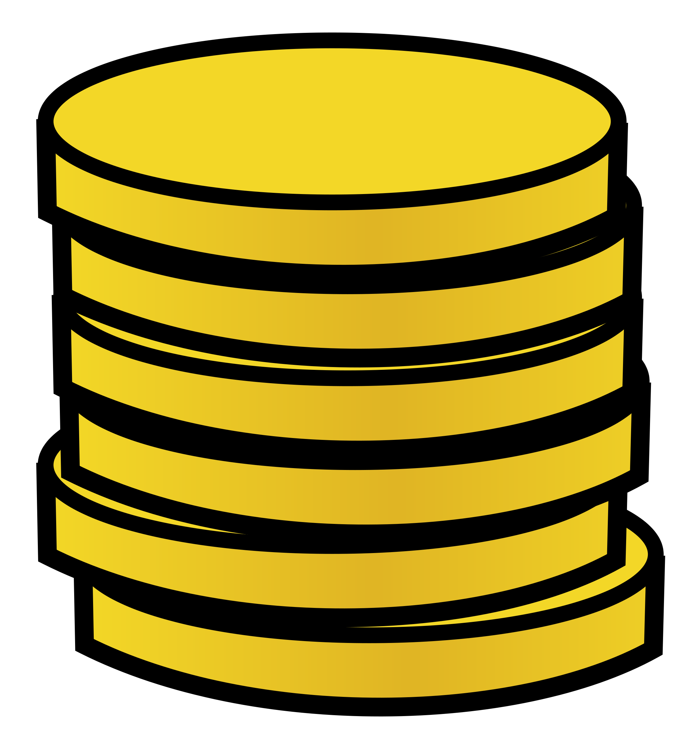 gold coin clip art black and white