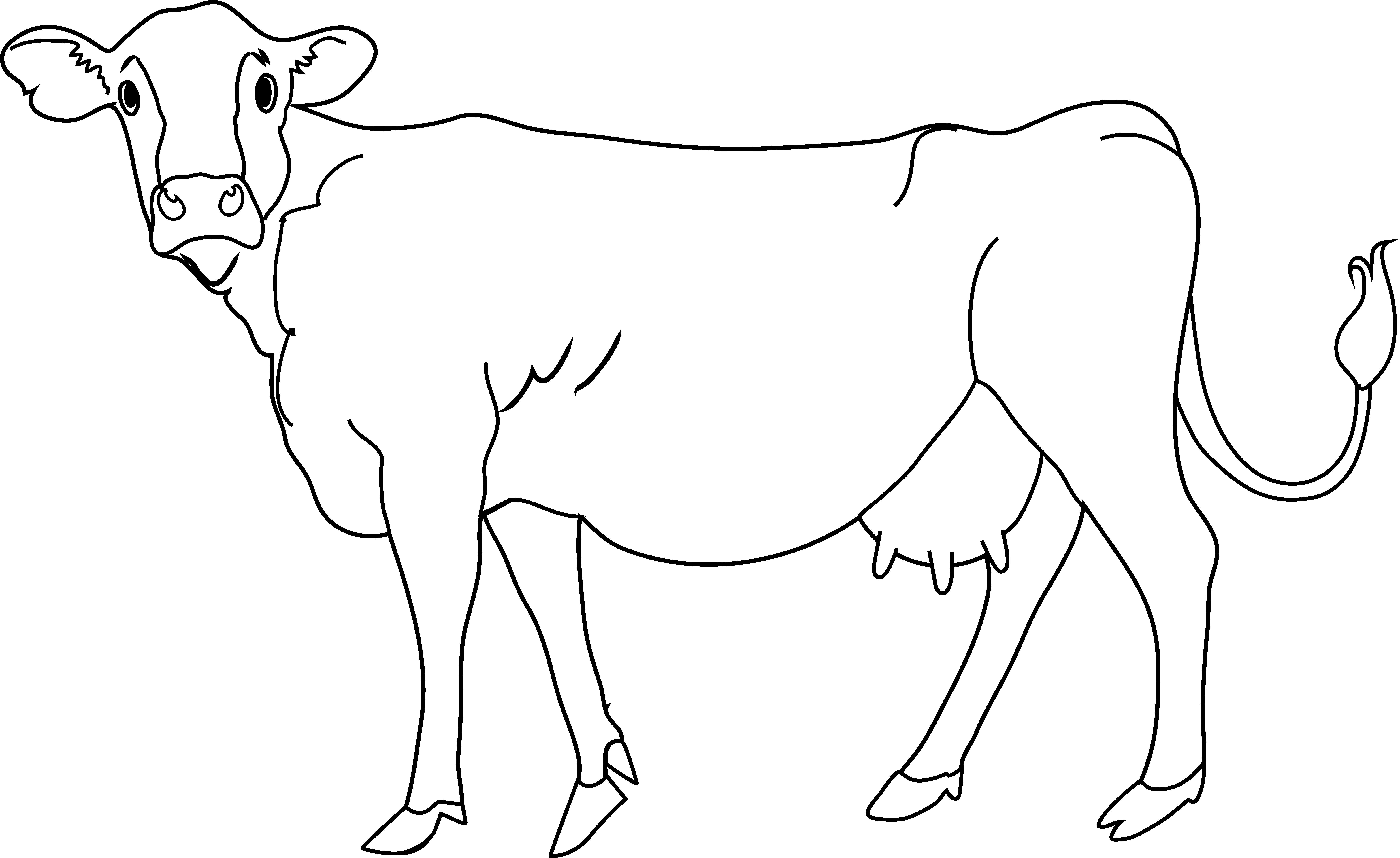 Cow Coloring Page - Free Clip Art