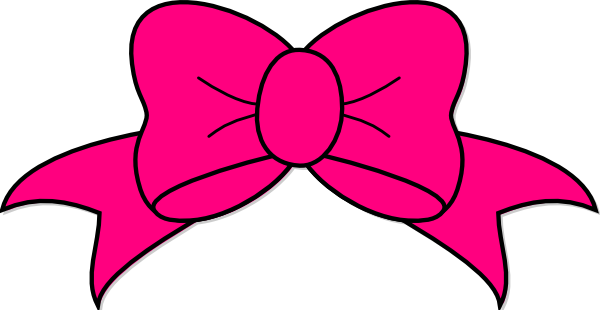 Hot Pink Bow clip art - vector clip art online, royalty free 