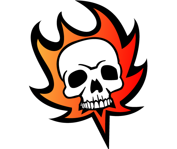 Skull on Fire Vector | Download Free Vector Graphic Designs 