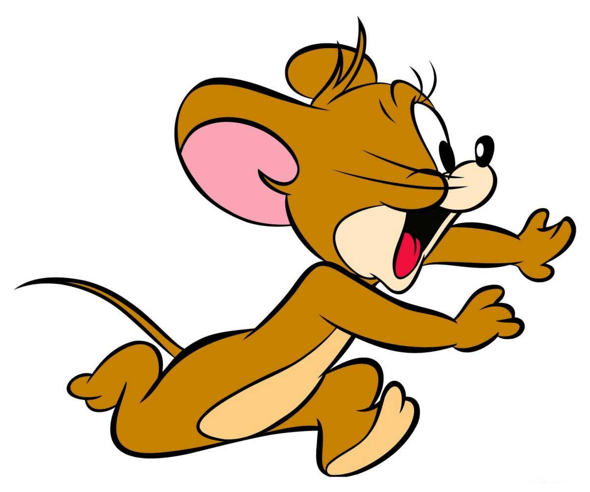 Cartoon wallpapers jerry the mouse running and shouting - ClipArt 