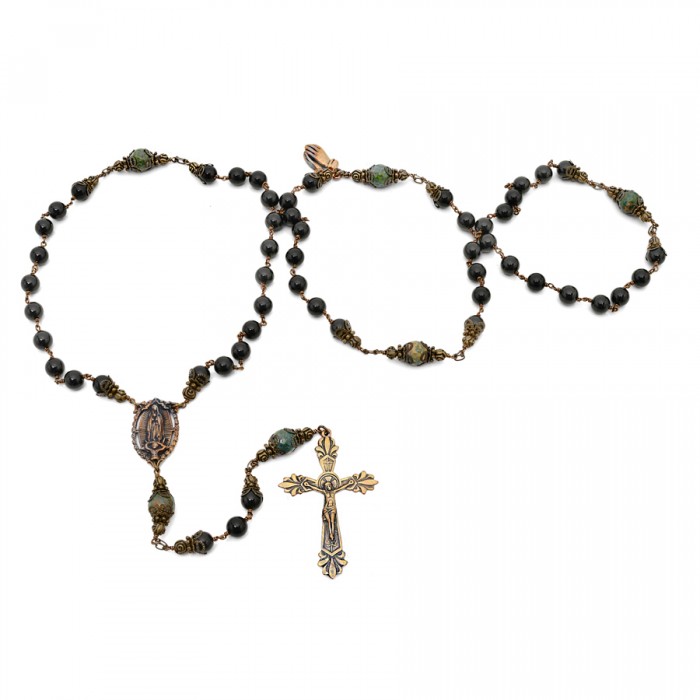 Bronze and Onyx Rosary of our Lady of Guadalupe