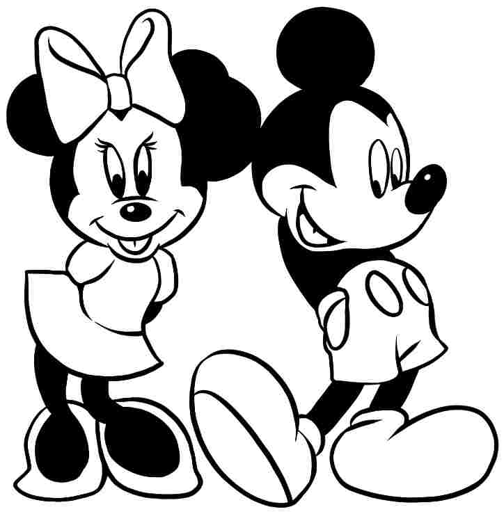 Colouring Pages Cartoon Disney Minnie Mouse Printable For 