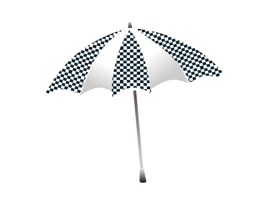 Chequered umbrella Clipart, vector clip art online, royalty free 