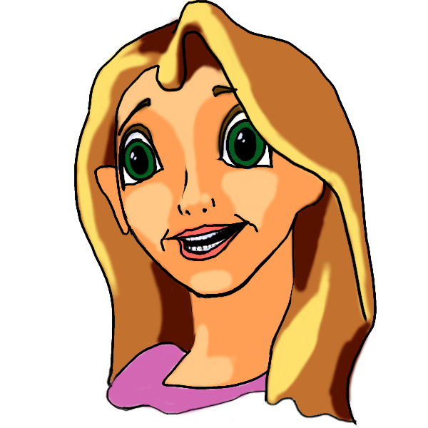 drawing of a cartoon girl face - Clip Art Library