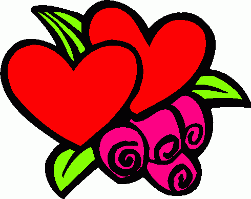 Roses And Hearts - Clipart library