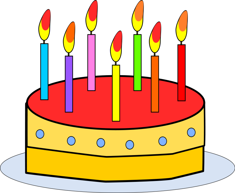 Free Clipart Birthday Cake With Candles | Birthday Cakes