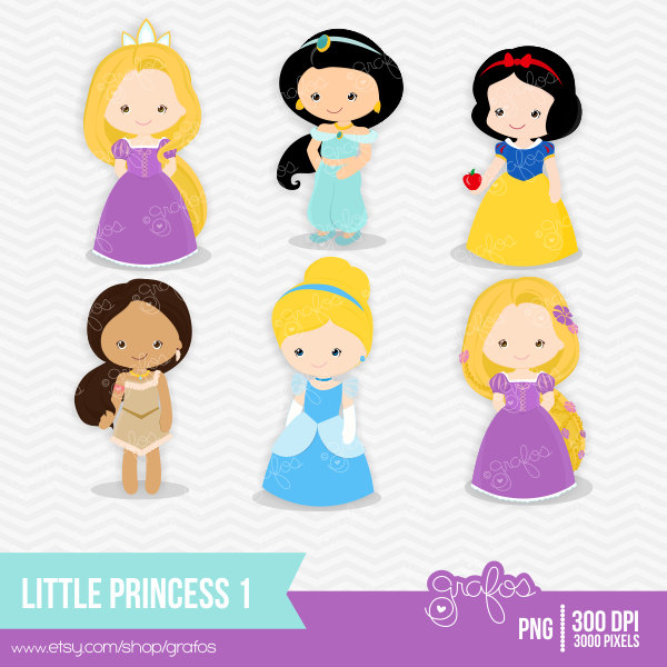 Popular items for clipart princess 